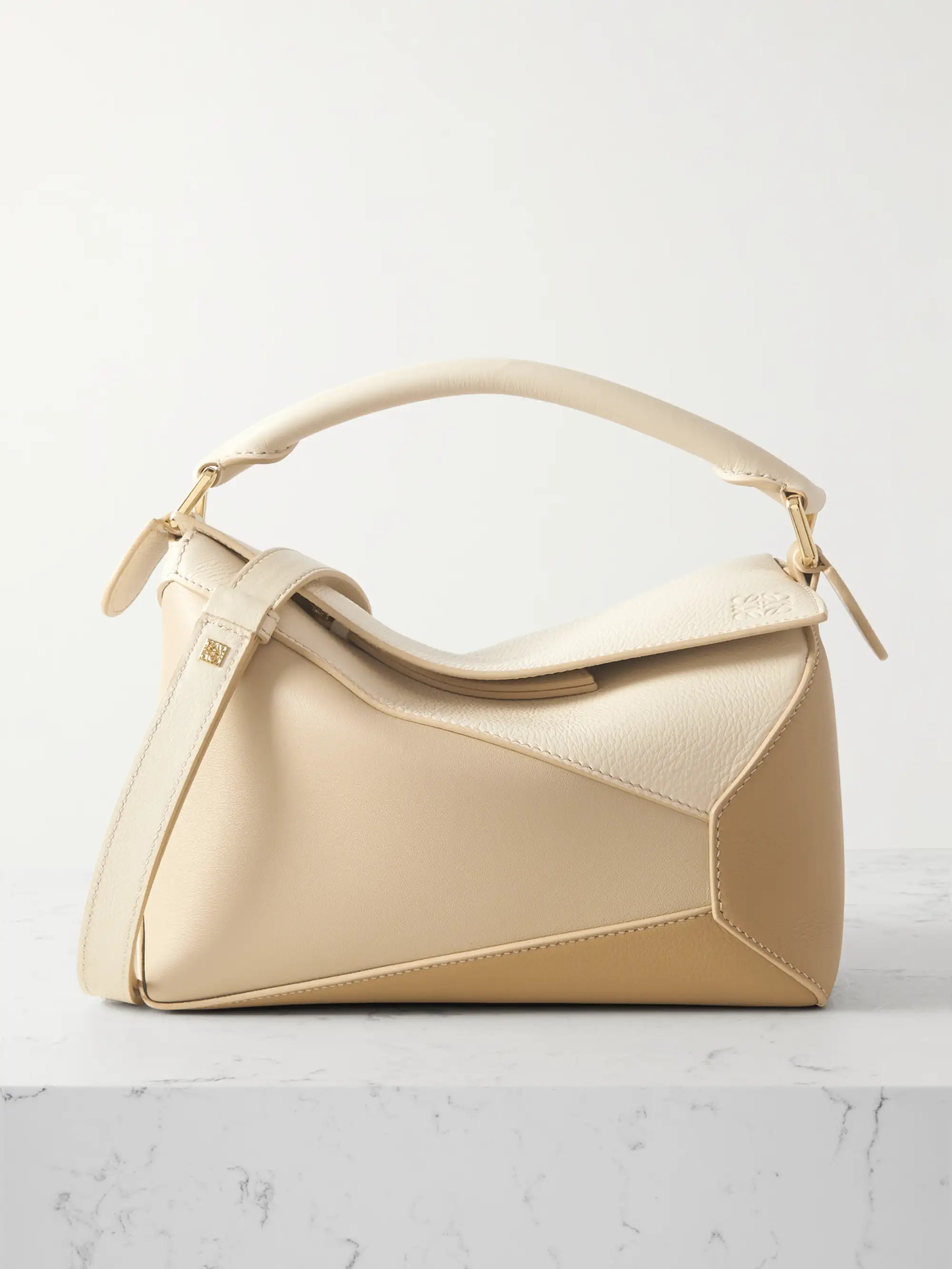 Puzzle Edge small color-block textured-leather shoulder bag | NET-A-PORTER APAC