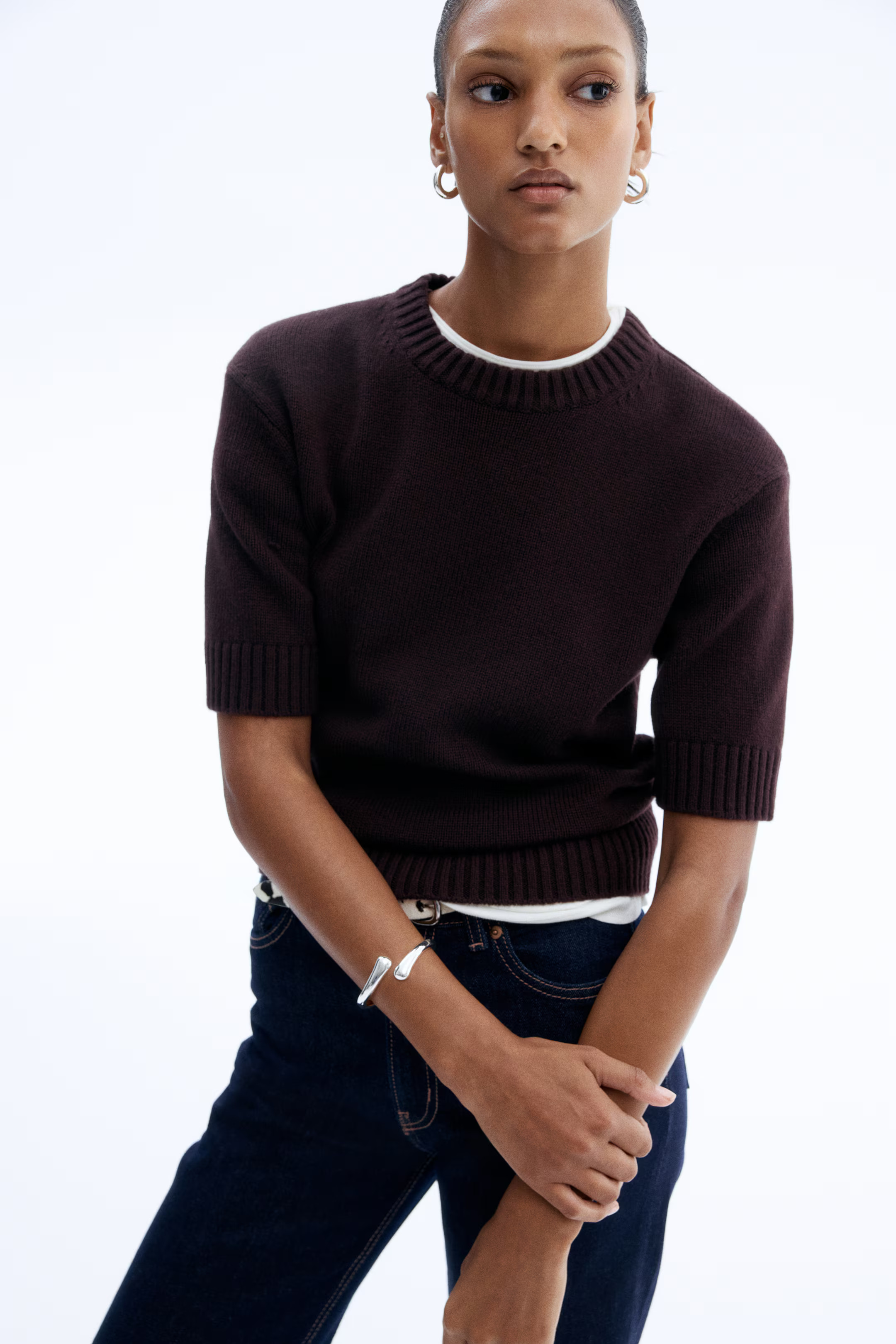 Knitted wool T-shirt | H&M (UK, MY, IN, SG, PH, TW, HK)