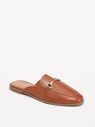 Faux-Leather Loafer Mule Shoes for Women | Old Navy (CA)