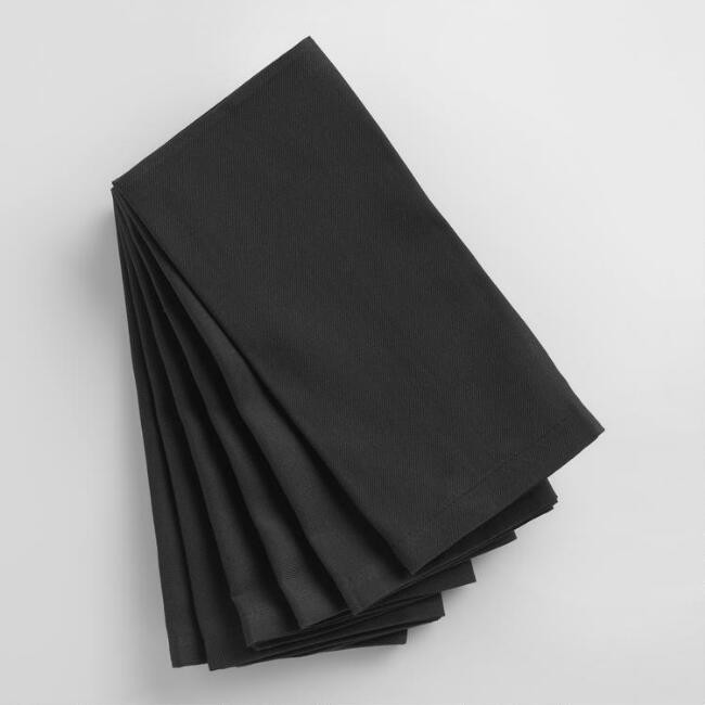 Black Buffet Napkins Set of 6 | World Market