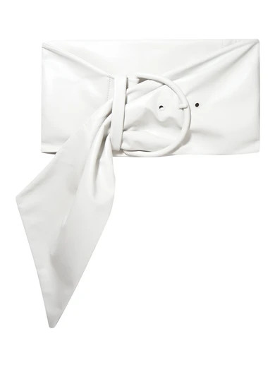 Balenciaga - Scarf Oversized Leather Waist Belt - White | NET-A-PORTER (US)