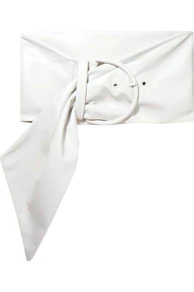 Balenciaga - Scarf Oversized Leather Waist Belt - White | NET-A-PORTER (US)