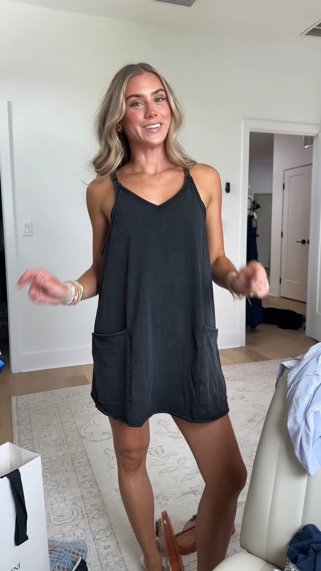 Amazon size XS Zhiyouni Women's Summer Sleeveless Mini Dress V Neck Spaghetti Straps Athletic Built-in Shorts Sundress

#LTKootd #LTKfitnessgoals #LTKActive