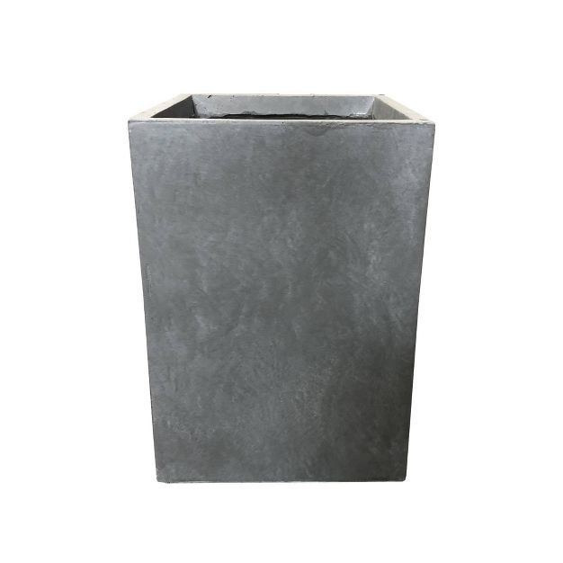 Kante Lightweight Tall Outdoor Square Concrete Planter Slate Gray - Rosemead Home & Garden, Inc. | Target