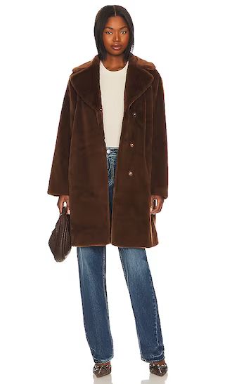 Evalyn Coat in Brown | Revolve Clothing (Global)