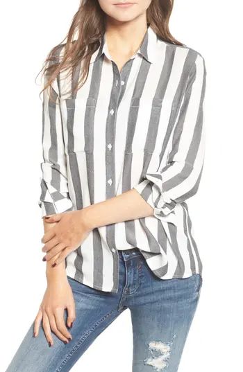 Women's Bp. The Perfect Shirt, Size XX-Small - Black | Nordstrom