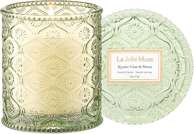 LA JOLIE MUSE Kyoto Vine & Moss Scented Candles, Vine Candles for Home Scented, Natural Soy Wax C... | Amazon (US)