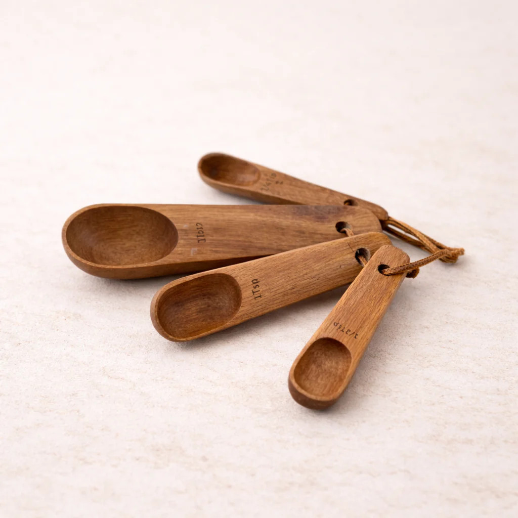 Acacia Wooden Measuring Spoons | By Luxe B Co. | luxe bCO