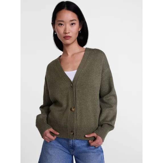 Scenario Women's Button Front Lightweight Cardigan, Sizes XS-XXXL | Walmart (US)