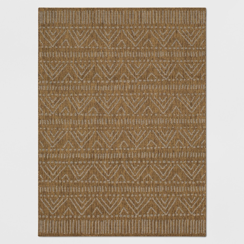 7' x 10' Marked Stripe Outdoor Rug Tan - Opalhouse | Target