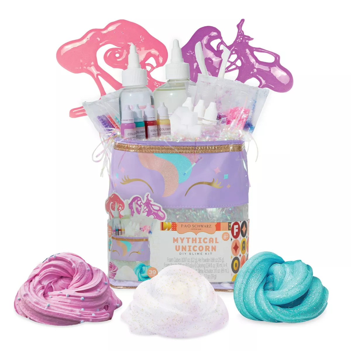 FAO Schwarz Toy DIY Ultimate Slime Kit with Unicorn Case Craft Kit - 39pcs | Target