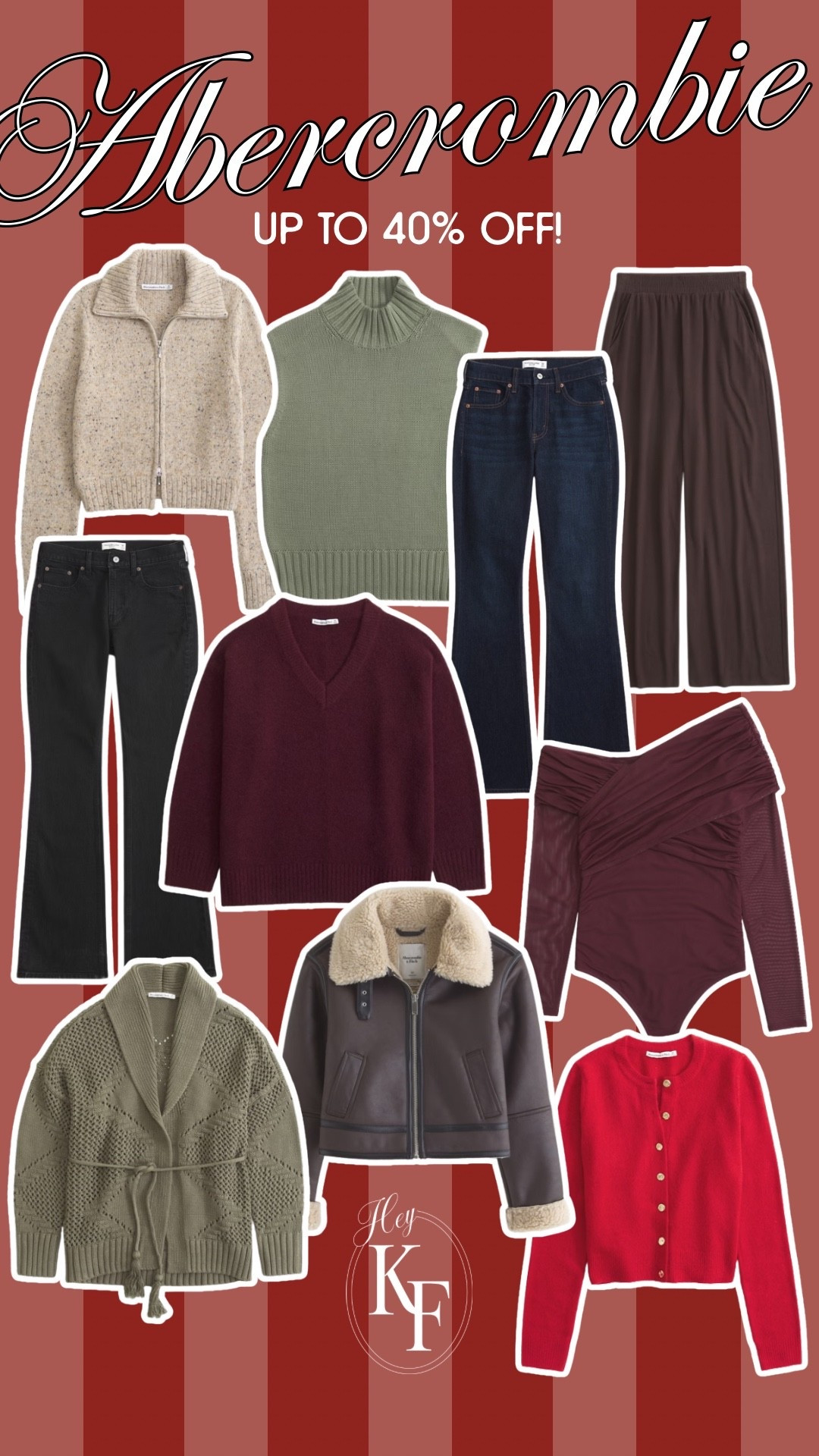 Up to 40% off Abercrombie this weekend!
Stack code “AFKATHLEEN” for extra 15% off 

#LTKGiftGuide #LTKSaleAlert #LTKHoliday