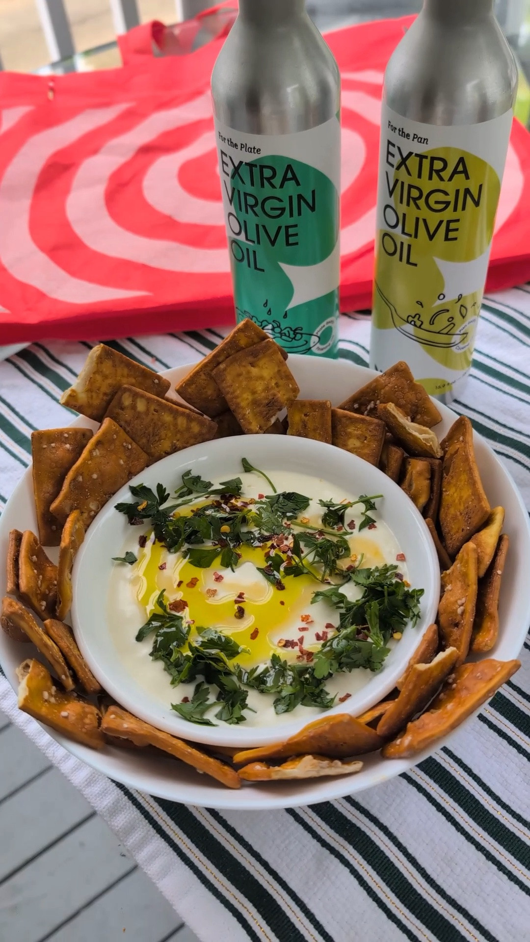 Neolea Greek Olive Oil is now at @Target  ! At Over 250 Target locations, you can find Neolea Olive Oil for both cooking and plating! For the Pan has a mild and smooth flavor, is for baking and sauteing and has a high smoke point. For the plate provides a bold and vibrant  flavor and is used for salads, dips and sauces! 

Whipped Feta Dip recipe

8 ounces of Feta Cheese
3/4 cup Greek Yogurt
2 tablespoons Neolea Olive Oil (For the Plate) +drizzle for serving
2 tablespoons of lemon juice 
1 garlic glove
Red pepper flakes for garnish
Hot honey for drizzling 
Chopped parsley for garnish
Pita bread, pita chips or veggies for dipping

In the food processor/blender, place feta, Greek yogurt, Neolea Olive Oil, lemon juice, garlic and blend( I added a little bit of water for better texture). Then place in a bowl, garnish + you'll have yourself a perfect summer snack! 

#targetrun #greekfood
#easyrecipe #oliveoil #newattarget 

Greek cuisine, foodsagram, appetizer, summer recipe, cook out, picnic food, party food, finger food, Greek food, evoo, Greek food, Mediterranean diet, target mom, grocery shopping, grocery haul

#LTKfoodie #LTKSeasonal #LTKmomlife