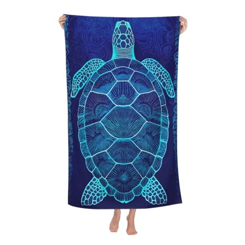 cromcu Sea Turtles Beach Towel for Women Men Girls Kids Turtle Bath Towel Print for Pool Towel Sand Free Super Soft Microfiber Turtle Towel for Beach Lovers Turtle Beach Towel 32" x 52" | Amazon (US)