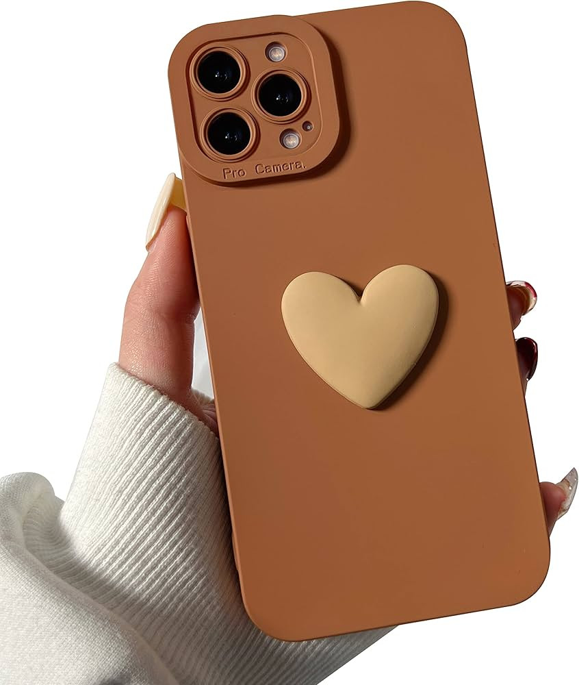 I-MGAE-IN-AR Cute 3D Love Heart Phone Case for iPhone 13 Pro 6.1 inch with Anti-Fall Lens Cameras... | Amazon (US)