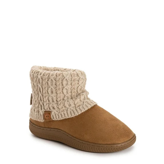 MUK LUKS Women's Cable Knit Slipper Booties | Walmart (US)