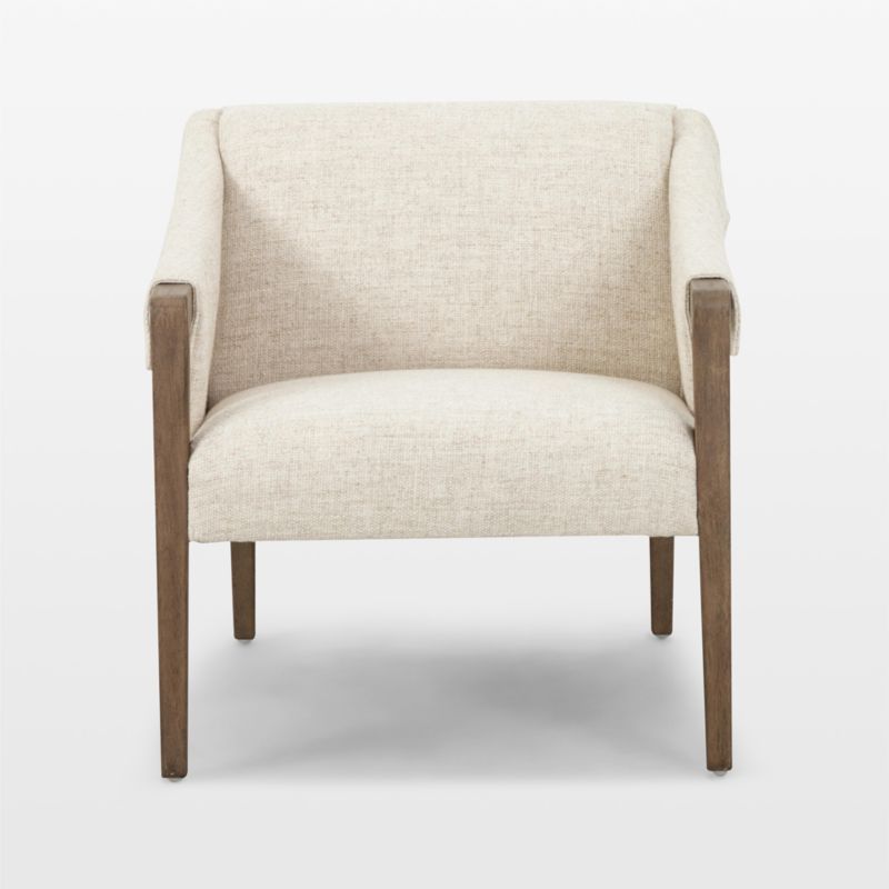 Bauer Thames Cream White Accent Chair with Performance Fabric | Crate & Barrel | Crate & Barrel