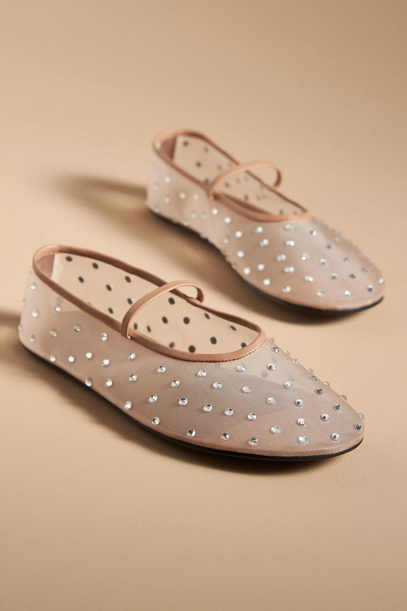 Jeffrey Campbell Swan Lake Gem Mesh Flats | Anthropologie (US)