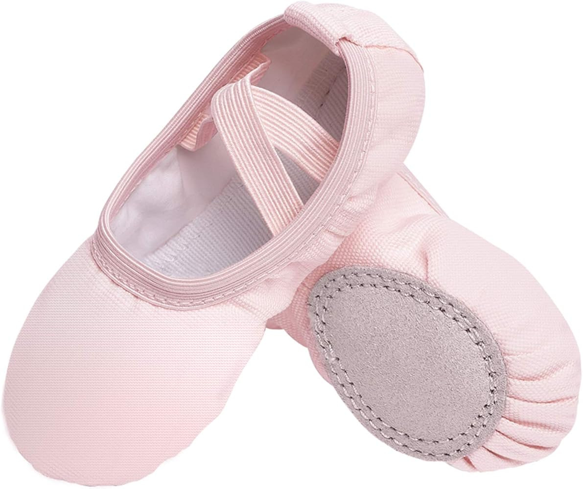 Stelle Canvas Ballet Shoes Toddler Girls Ballet Slippers No-Tie Boys Dance Shoes | Amazon (US)