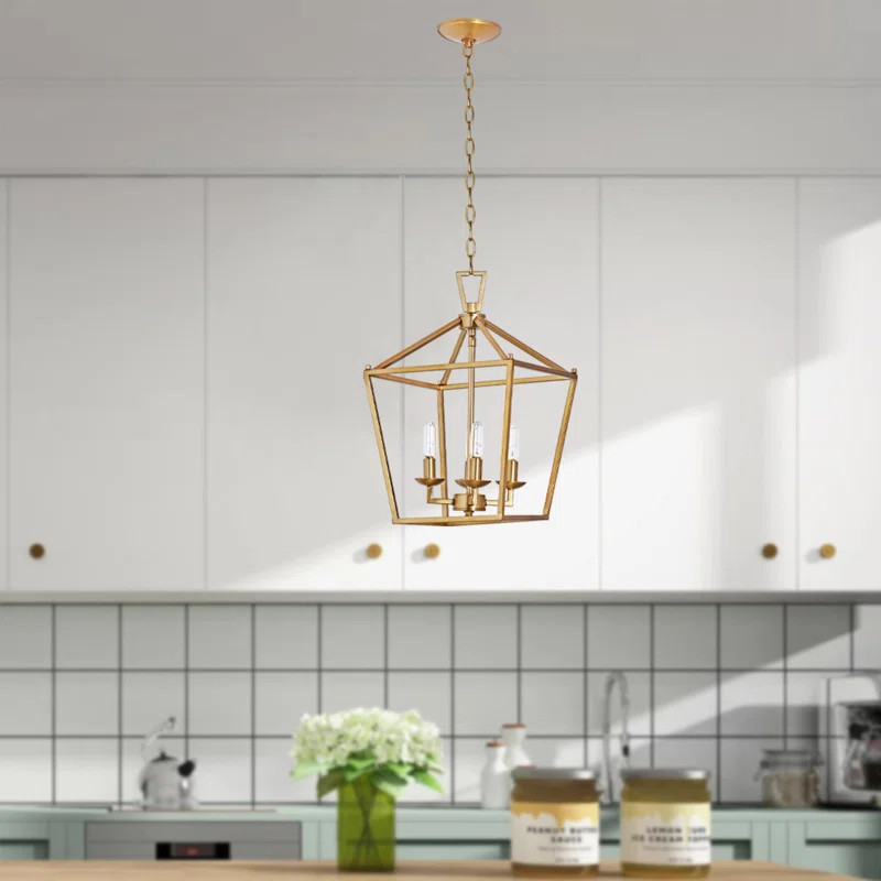 Rhianna 4 - Light Lantern Geometric Pendant | Wayfair North America