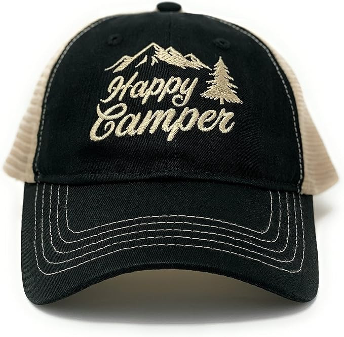 Happy Camper Hat, Camping Hat, Camping Trucker Hat, Camper Gifts, Baseball Hat | Amazon (US)