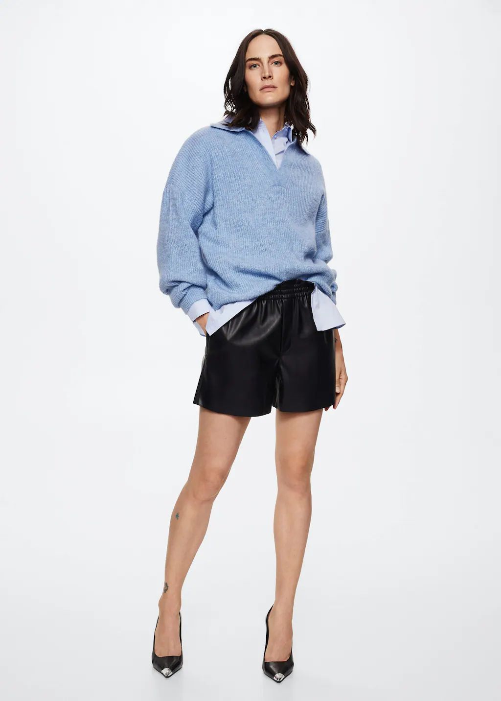 Polo neck sweater -  Women | Mango USA | MANGO (US)