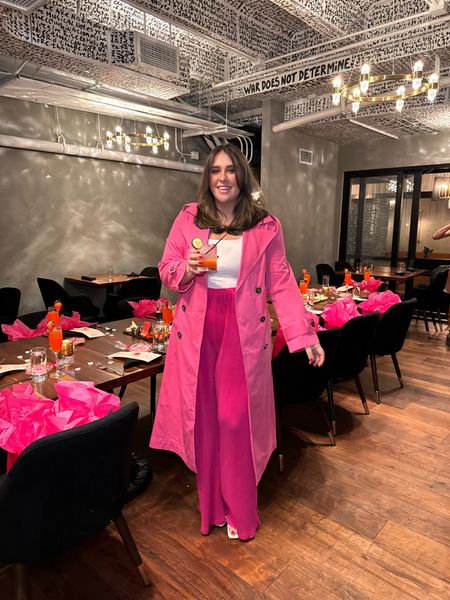 Galentine’s outfit 💖😍 Love this pink trench coat from Lane Bryant 

#LTKfindsunder100 #LTKplussize #LTKstyletip