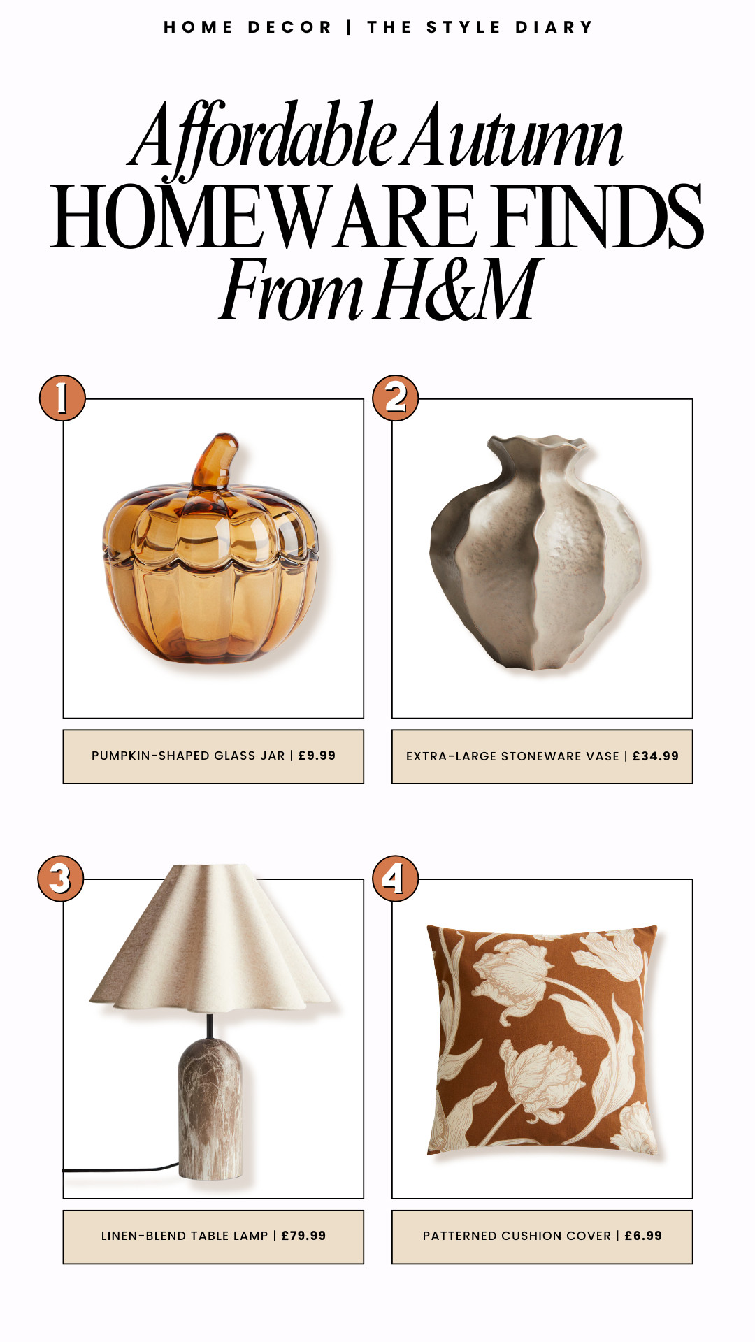 Affordable Autumn Homeware Finds From H&M 

 #LTKSeasonal #LTKHome #LTKFindsUnder100