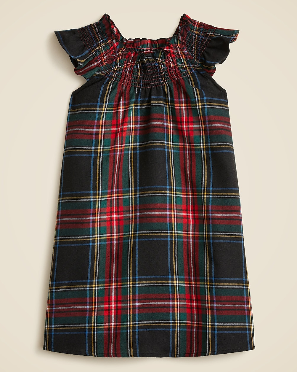 Girls' smocked flannel nightgown in tartan | J. Crew US