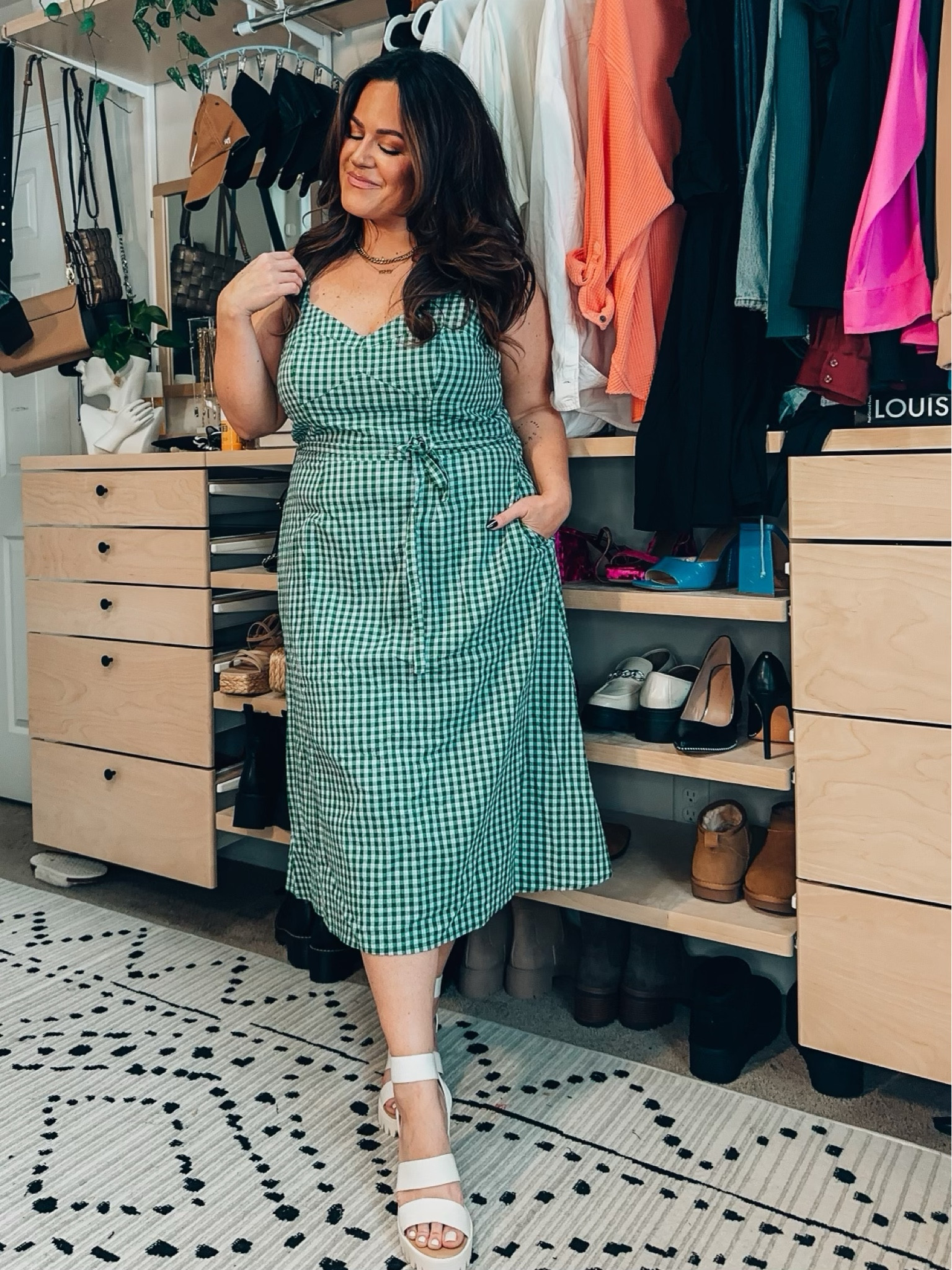 Midsize Walmart spring outfit inspo - spring dress- wedding guest dress- gingham dress- midi dress-style tip - curvy girl outfit inspo - size 14

Sundress - size XL 

#LTKunder50 #LTKcurves #LTKstyletip