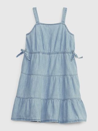Toddler Denim Tiered Tank Dress with Washwell | Gap (US)