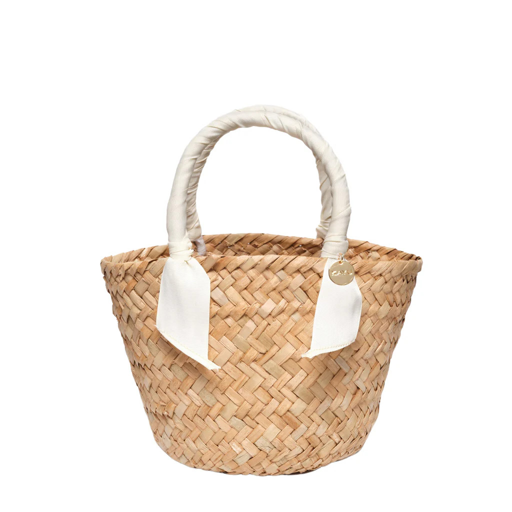 Mini Rosie Ribbon Straw Tote | Over The Moon