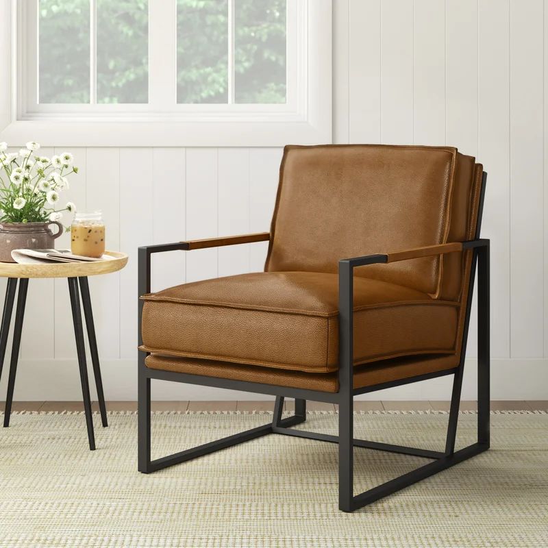 Gaines 25" Wide Top Grain Leather Armchair | Wayfair Professional