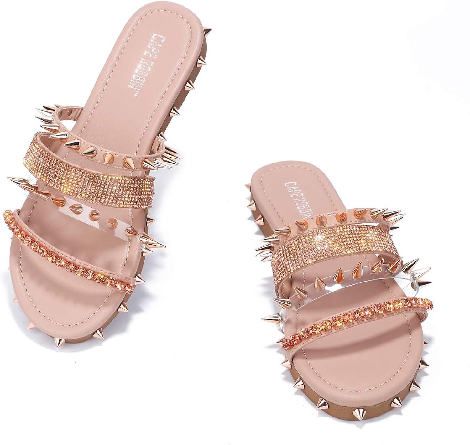 Cape Robbin Xtreme Sandals Slides for Women, Studded Womens Mules Slip On Shoes | Amazon (US)