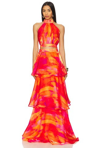 YAURA Faari Aquarelle Orange Skirt in Orange & Purple from Revolve.com | Revolve Clothing (Global)