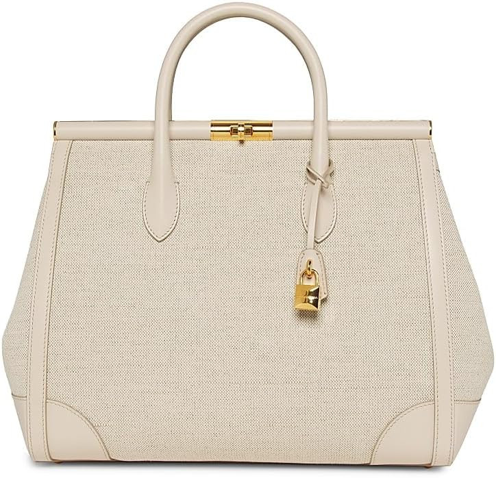 Amazon.com: Dolce&Gabbana, Marlene Textile & Leather Handbag, Avorio : Luxury Stores | Amazon (US)