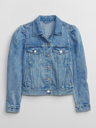 Puff Sleeve Icon Denim Jacket | Gap Factory