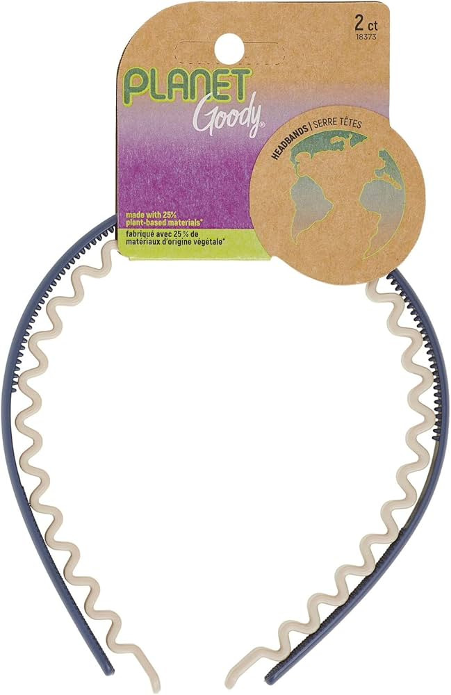 GOODY Planet Classic SlideProof Headbands 2ct Oatmeal and Navy | Amazon (US)