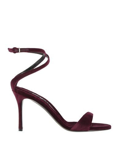 Sergio Rossi Woman Sandals Plum Size 10 Textile fibers | YOOX (US)