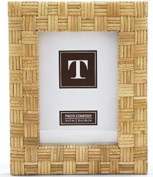 Two's Company Dream Weavers Set of 2 Natural Rattan Hand-Crafted Photo Frames Includes 2 Sizes: 4... | Amazon (US)