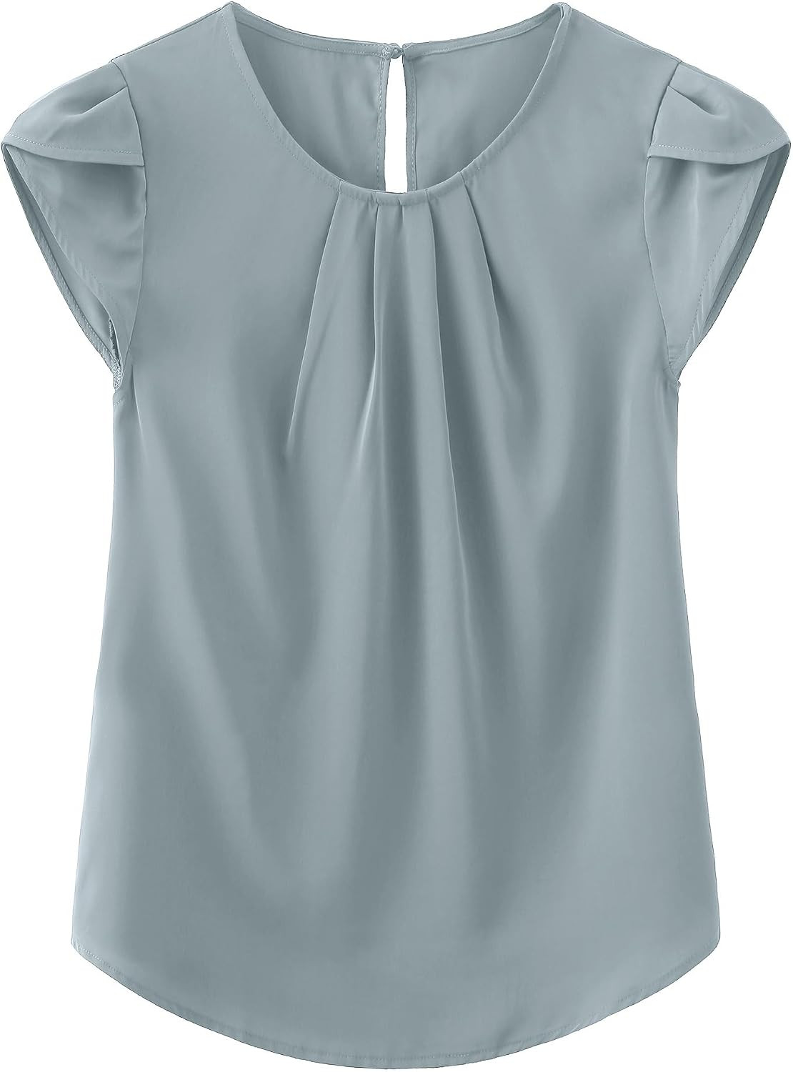 TASAMO Womens Tops Boho Pleated Shirts Dressy Casual Cap Sleeve Blouses | Amazon (US)