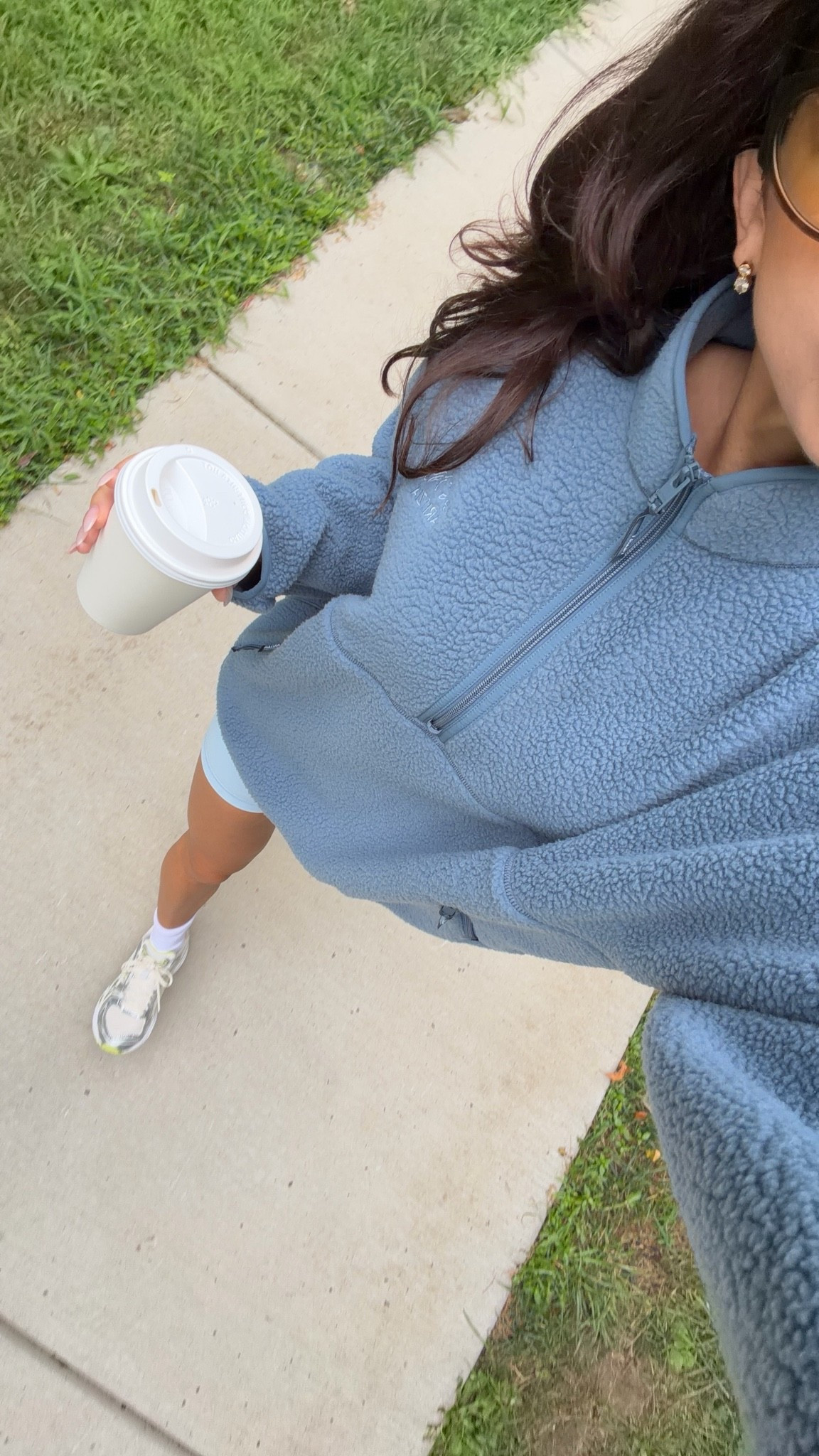 Fall walk outfit basically lol M in fleece and 4 in shorts! I linked the other colors of the same stuff from aritzia because this one is sold out!

#LTKfitnessgoals #LTKootd #LTKSeasonal