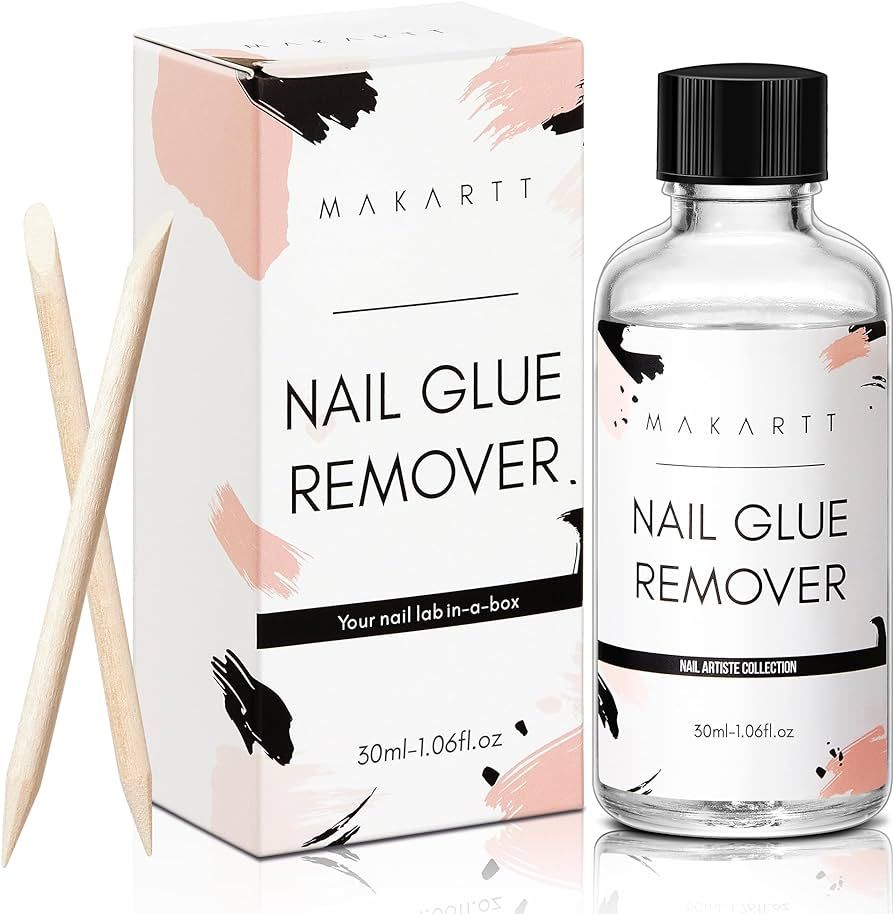 Makartt Nail Glue Remover for Press on Nails,30ML Glue Off for Nail Tips Acrylic Nails Fake Nails... | Amazon (US)