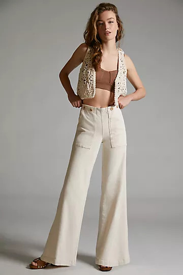 The Kit High-Rise Wide-Leg Utility Trousers | Anthropologie (US)