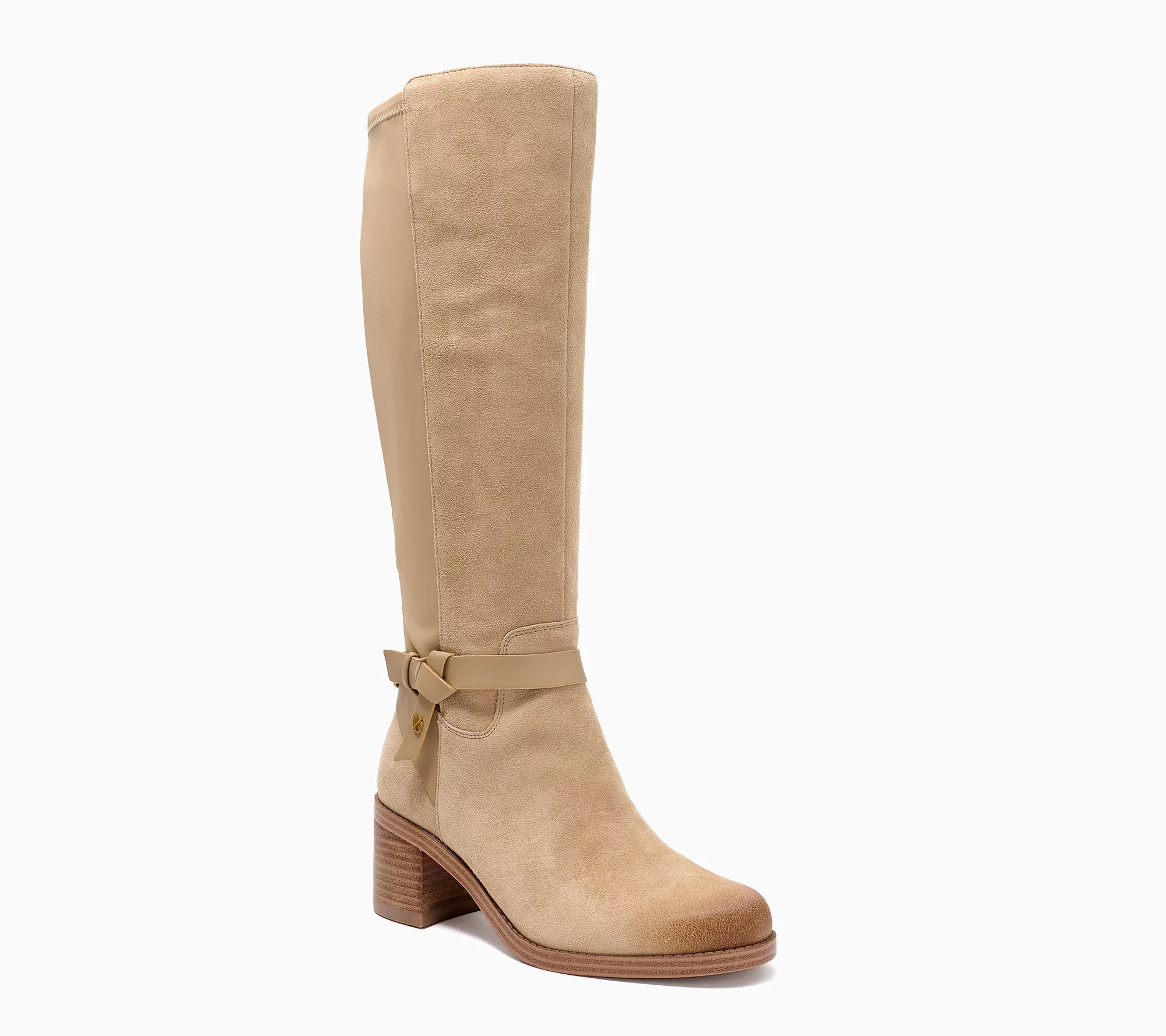 Vince Camuto Leather or Suede Heeled Tall Shaft Boots - Ammilo | QVC
