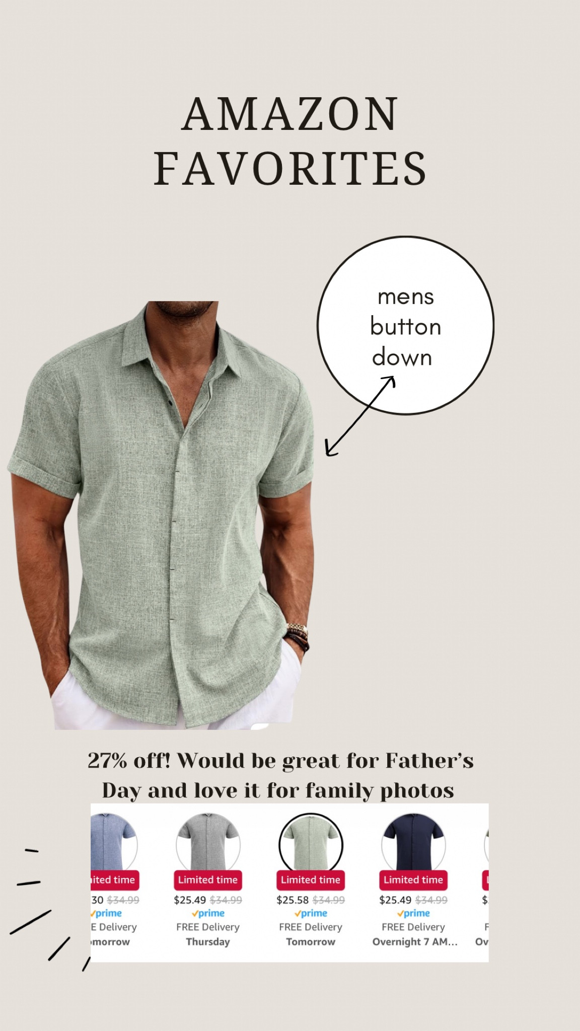 COOFANDY Men's Linen Shirts Short Sleeve Casual Shirts Button Down Shirt for Men Beach Summer Wedding Shirt
Amazon deal of the day 

#LTKMens #LTKSaleAlert #LTKGiftGuide