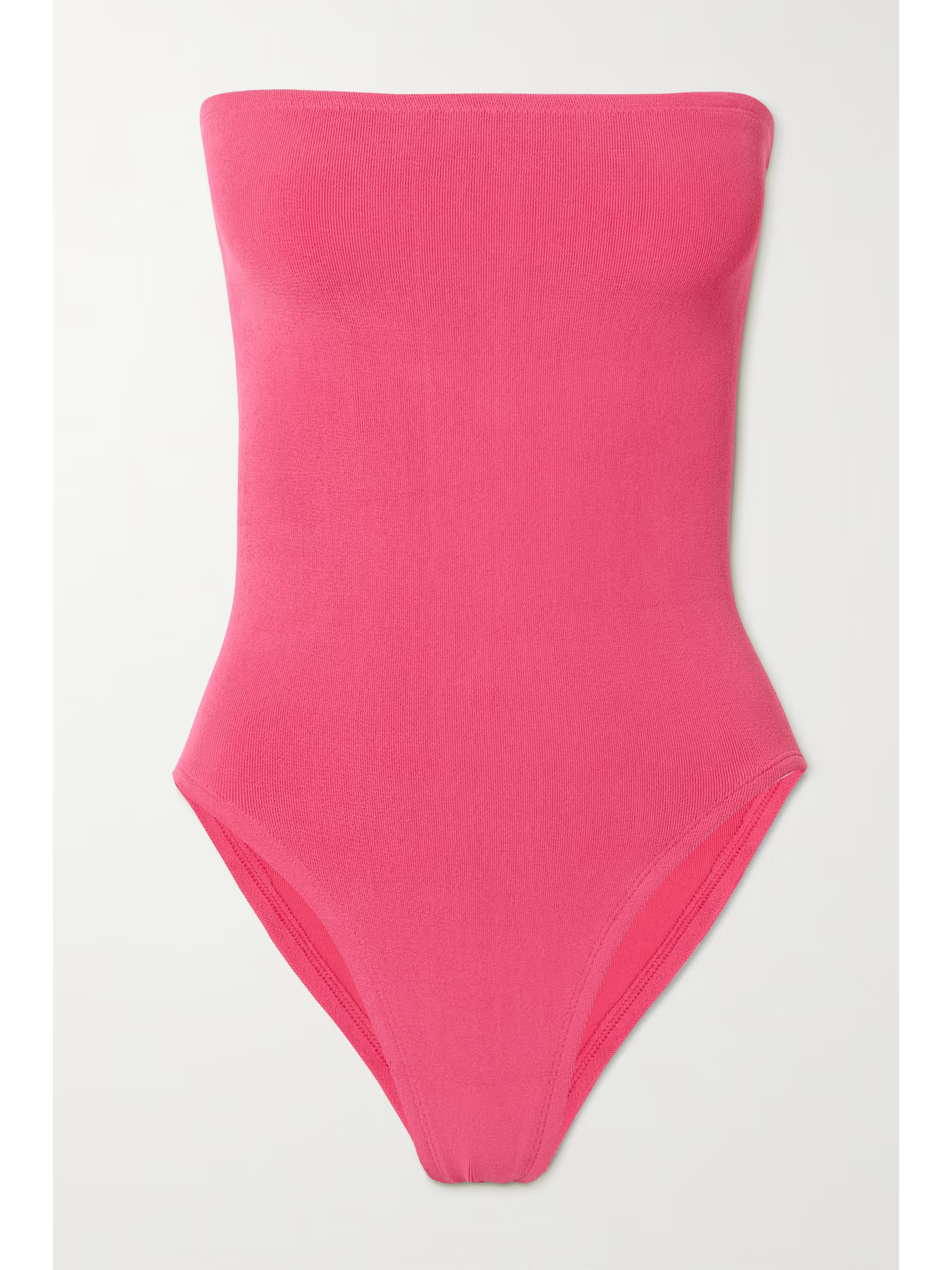 Fuchsia + NET SUSTAIN Audrey bandeau swimsuit | HUNZA G | NET-A-PORTER | NET-A-PORTER (US)