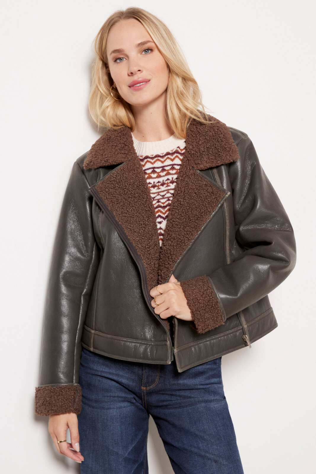 Ruthie Vegan Leather Jacket | Evereve