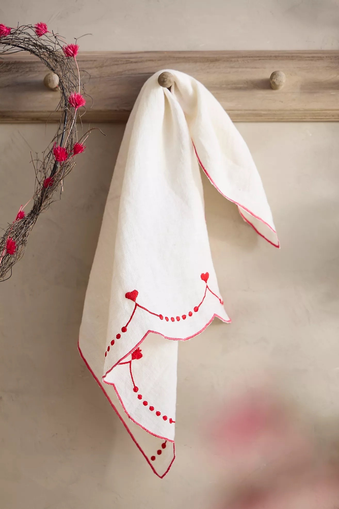 Heart dish towel for Valentine’s Day 💕