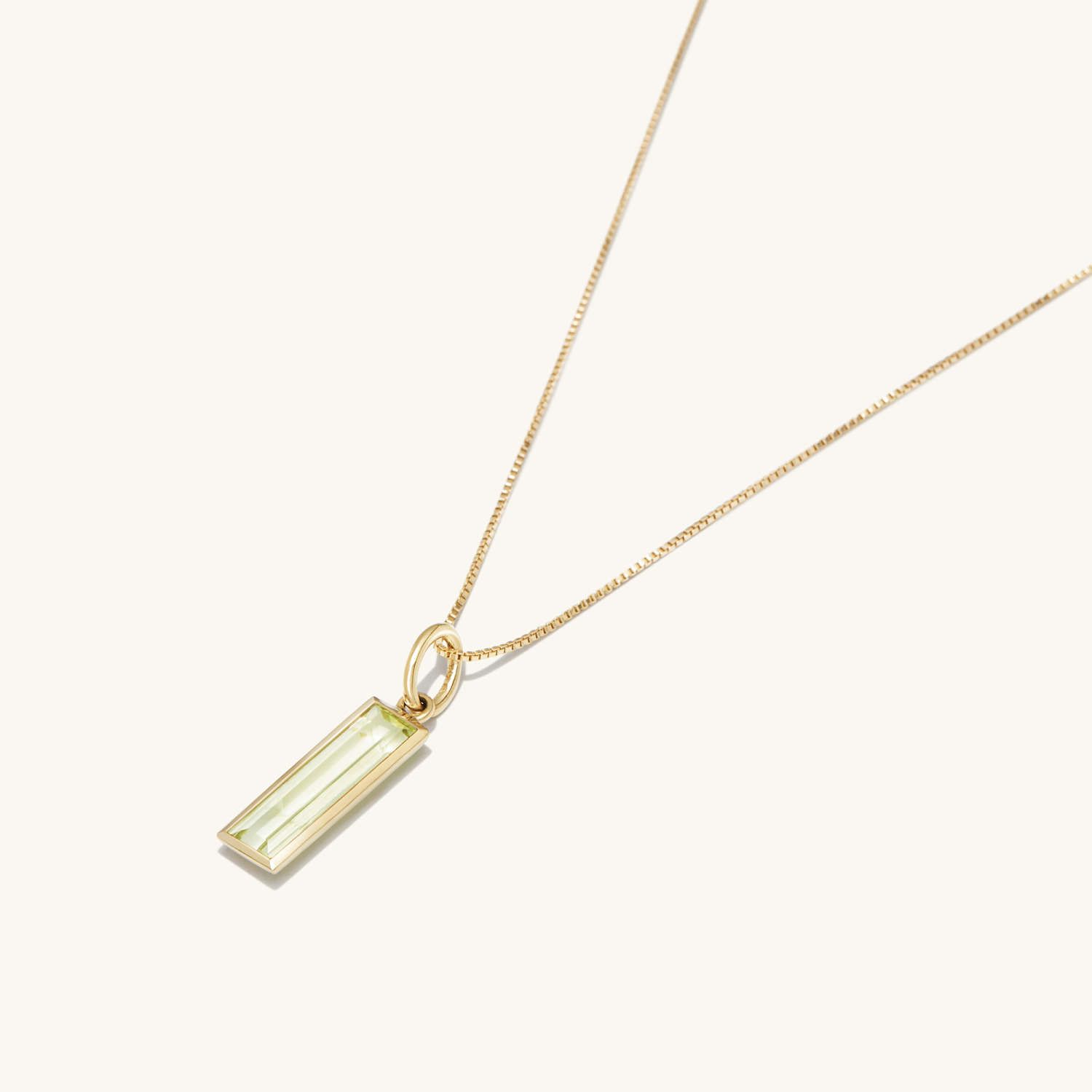 Baguette Gemstone Pendant Necklace | Mejuri (Global)